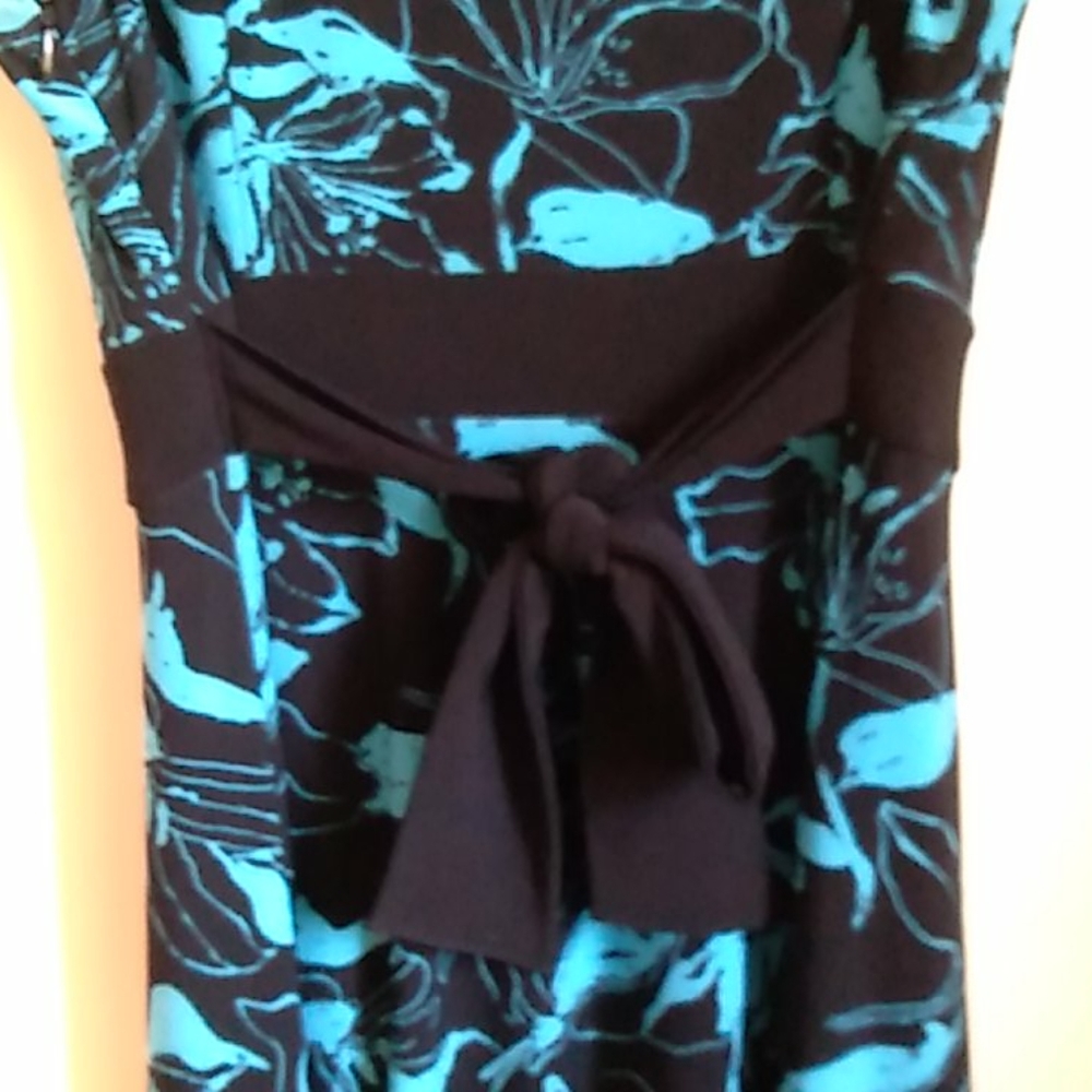 Evan-Picone black and blue dress size 6 - Picture 8 of 13